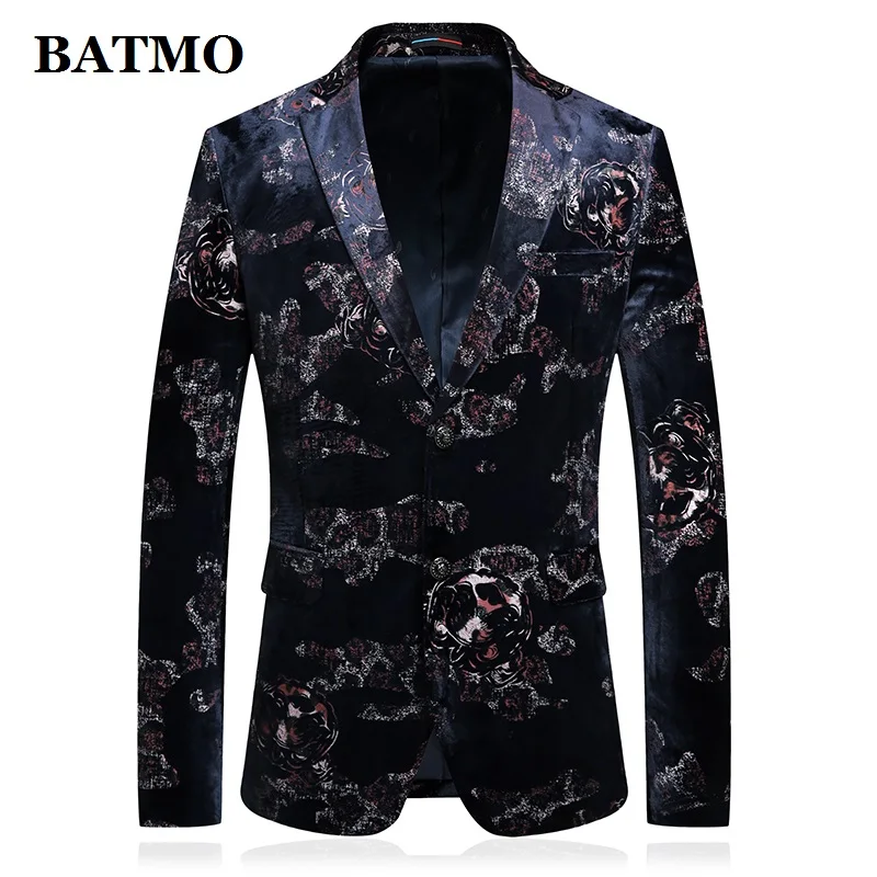 BATMO Новое поступление Печатный Тонкий Повседневный блейзер для мужчин, мужские куртки с принтом, большие размеры M-4XL C776