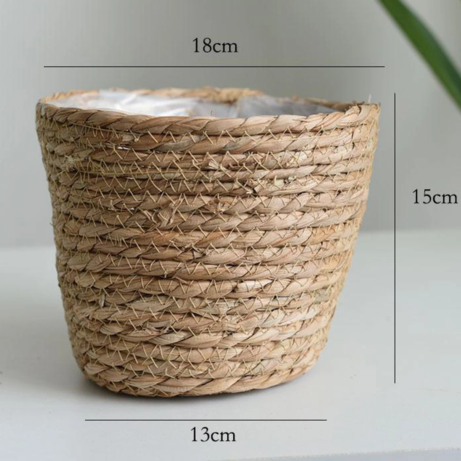 Rustic Handcrafted Woven Rattan Natural Seagrass Basket 18x15x13CM Small Rustic Handcrafted Woven Rattan Natural Seagrass Basket 18x15x13CM Small
