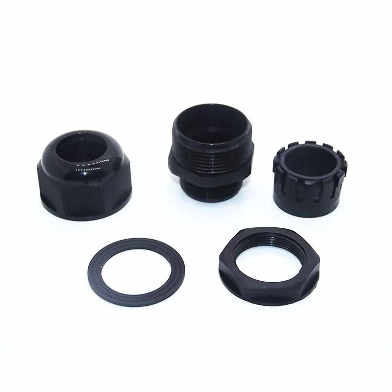 10pcs M12X1.5 Waterproof Cable Gland More Outline Holes Nylon MG12A Divided Structure Joint Plastic Seal Joint