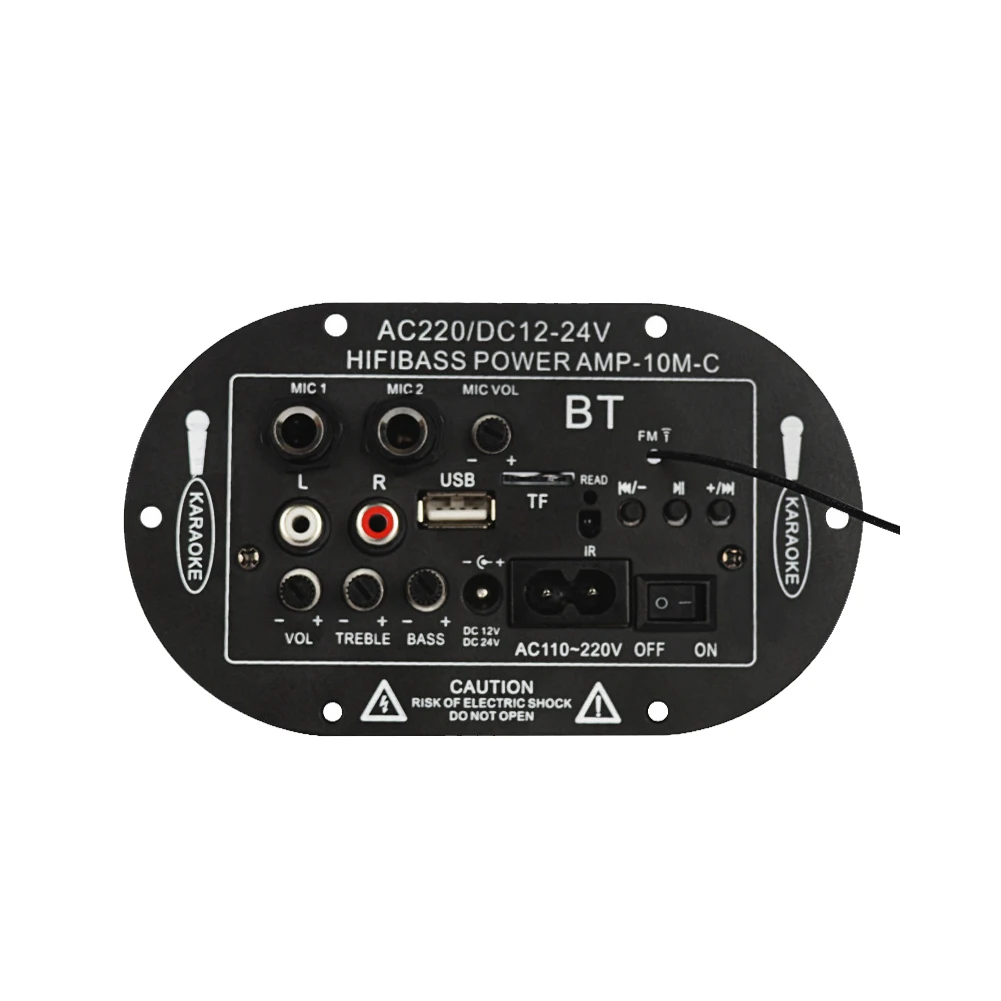 

12V24V220V Amplifier Board Part Remote Control Volume Sound Music Car Audio Module USB Bluetooth Digital Mono Channel Speaker