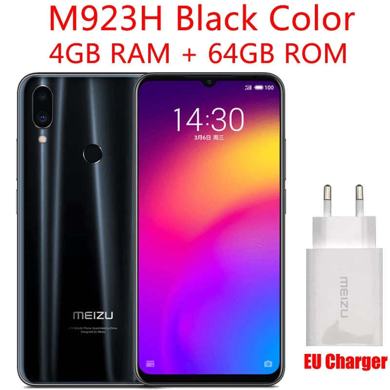 Meizu Note 9 Note9 4 аппарат не привязан к оператору сотовой связи 4GB 64GB Snapdragon 675 Octa Core 6," 2244x1080p 48.0mp Камера, сотовый телефон, отпечаток пальца - Цвет: M923H Black 4G 64G