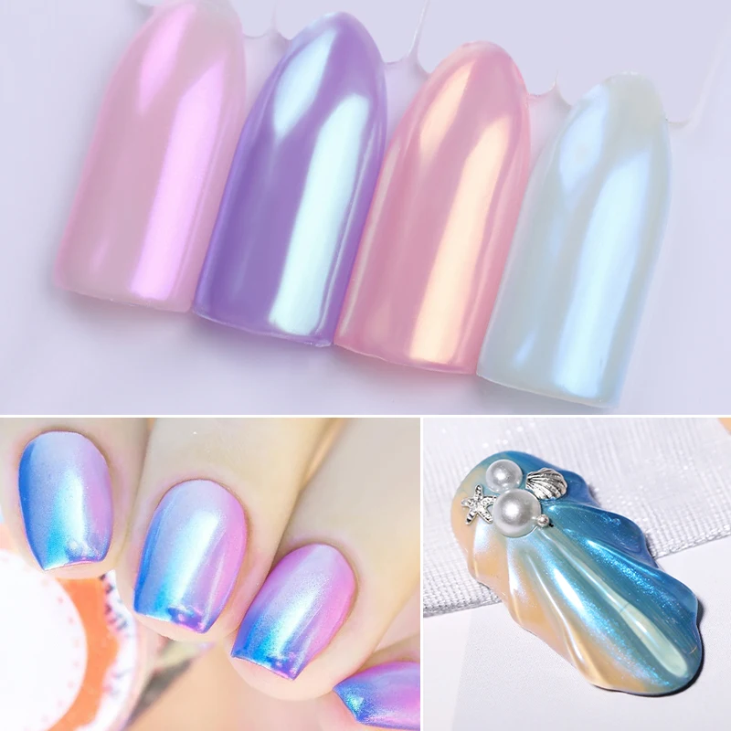 Блестящий Порошок для ногтей зеркальная полировка хромированные пигменты