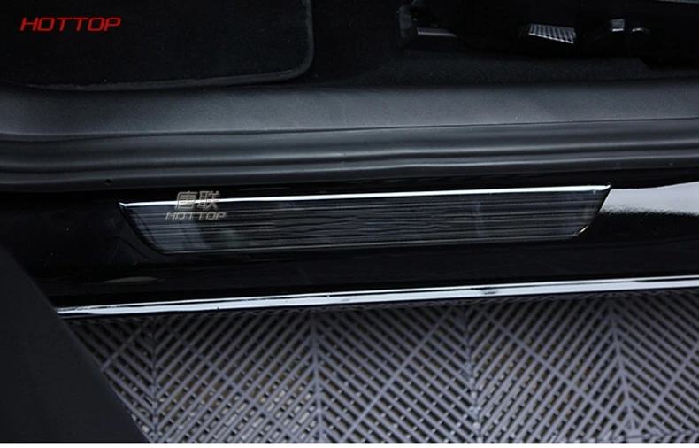 Накладка на порог автомобиля из нержавеющей стали для Tesla модель 3, защитная лента для педали 3 типа, декоративная Накладка на порог