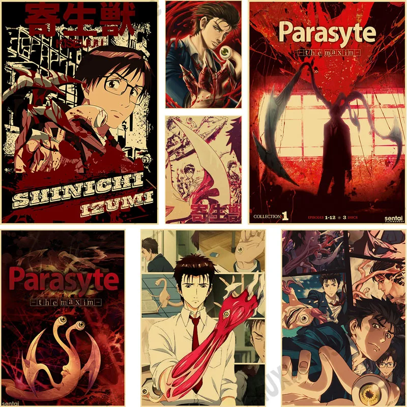 Kraft Paper Wall Sticker | Parasyte Anime Stickers | Parasyte Anime Poster  - Anime - Aliexpress