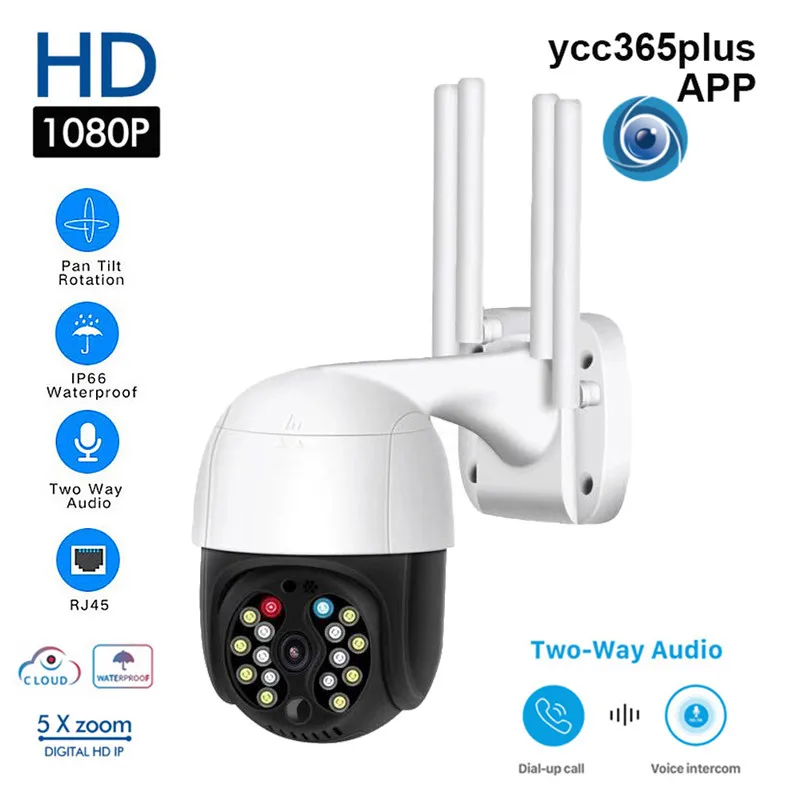 

1080P 16LEDs Outdoor Waterproof Camera Full Color Day And Night Home Security HD Camera IR Distance 30m Two-way Voice Camera