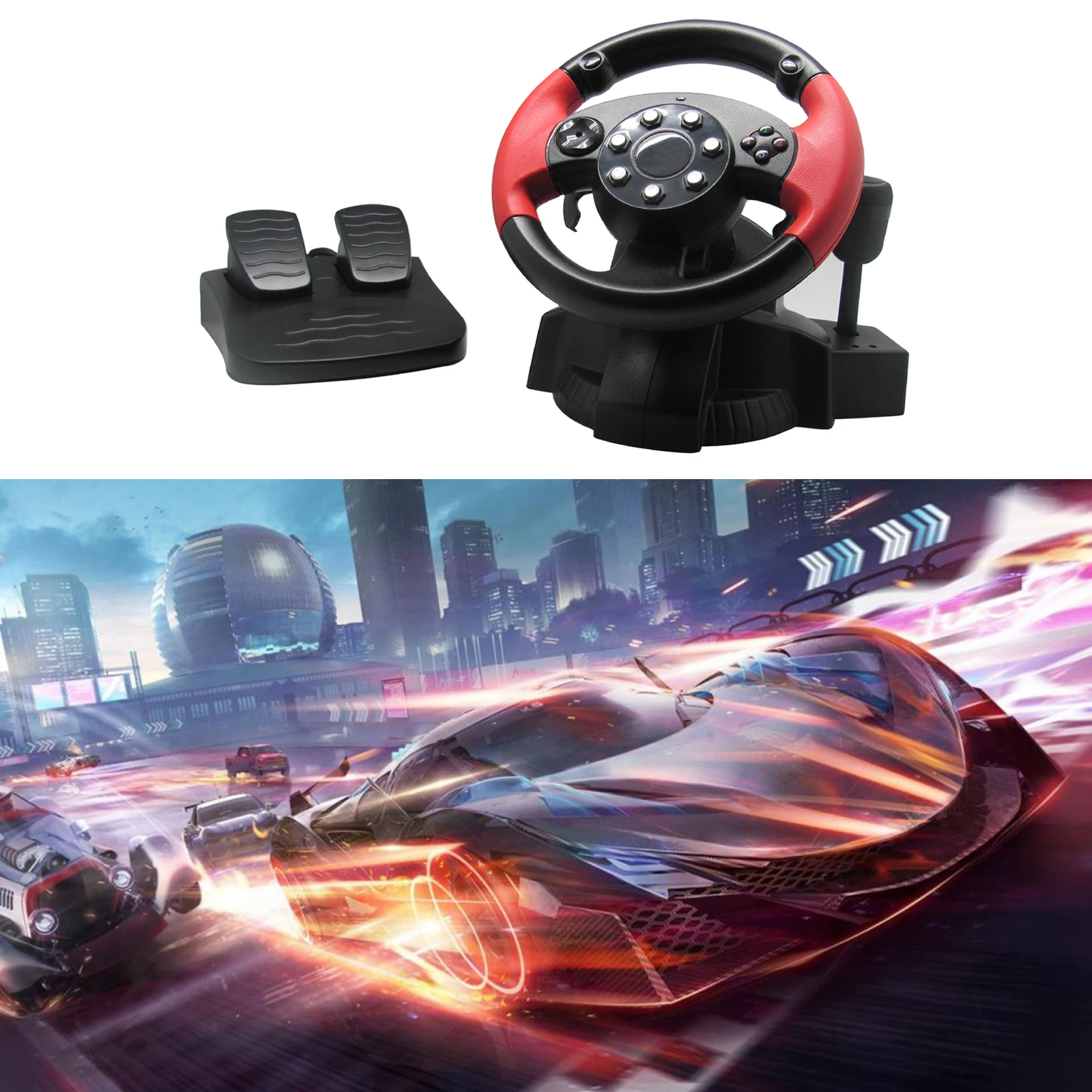 Buy Wholesale China Car Racing Game Simulator, Base, Steering Wheel,  3-pedals Set, Out Torque 8n/m Max, Pc Platform & Video Game Steering Wheel  at USD 688