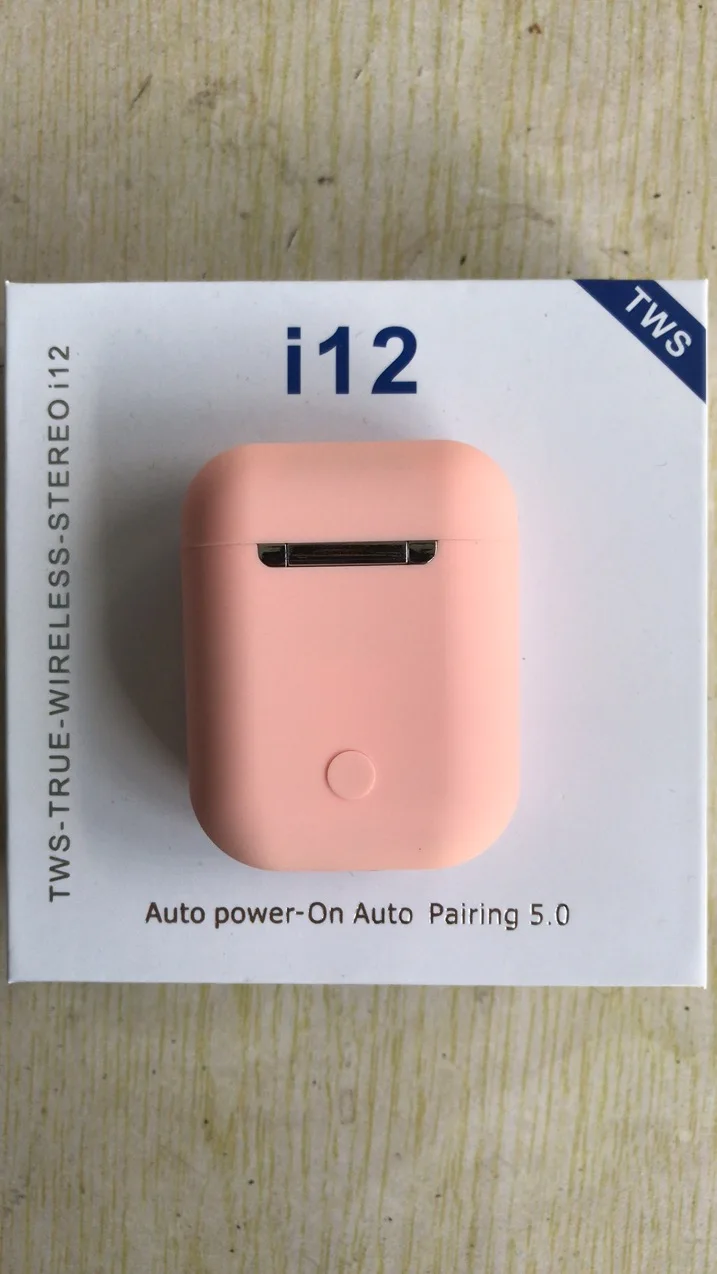 Всплывающие bluetooth-наушники Mini i12 Tws PK i30 tws i20 i10 i12tws для iPhone Blutooth 5,0, беспроводные наушники с сенсорным управлением, гарнитура tws wireless headphones bluetooth earphone air - Цвет: Розовый