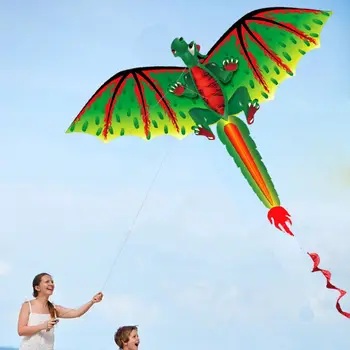 

3D Classical Dragon Kite Adult Kid Single Line Flying Kites with Tail and Handle 95AE
