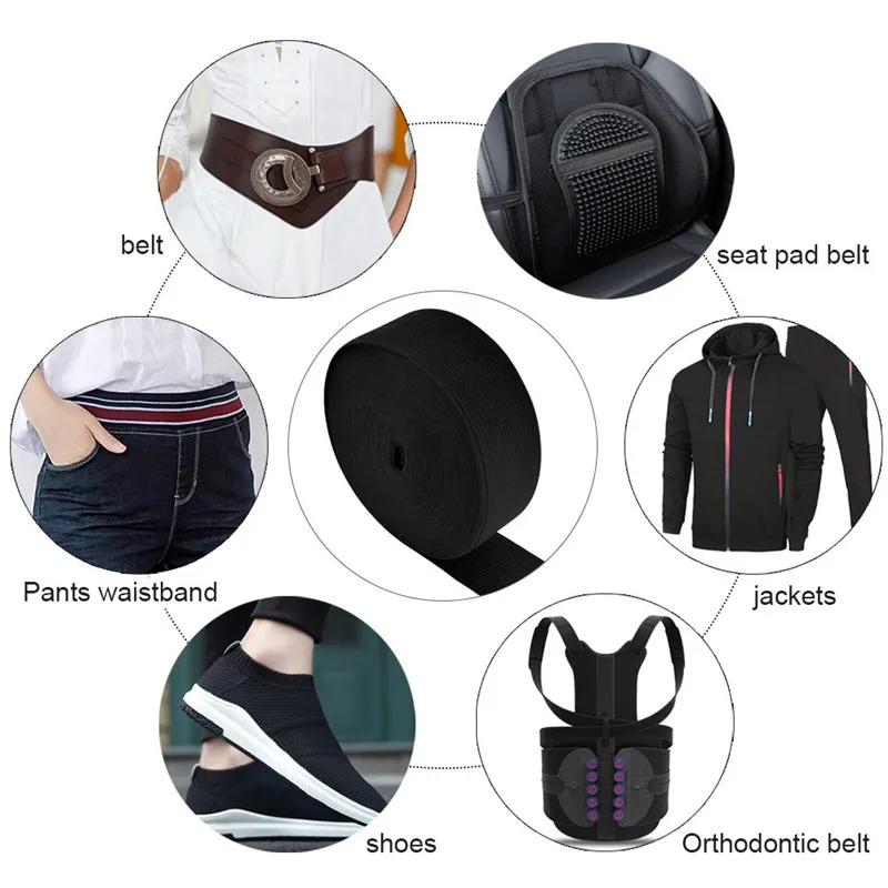 Knitting Elastic Spool Sewing Band Flat Elastic Cord Roll Heavy Stretch Sewing Tool  (2)