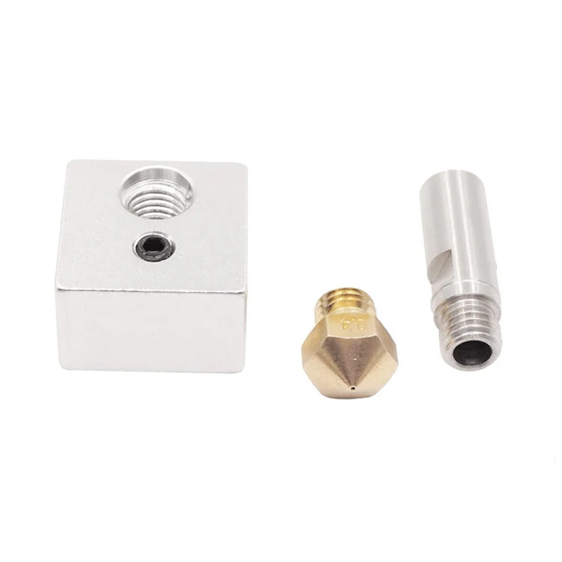 MK10 экструдер Hotend комплект блок нагревания сопла резьба Heatbreak горла силиконовая крышка 3d принтер части VH99