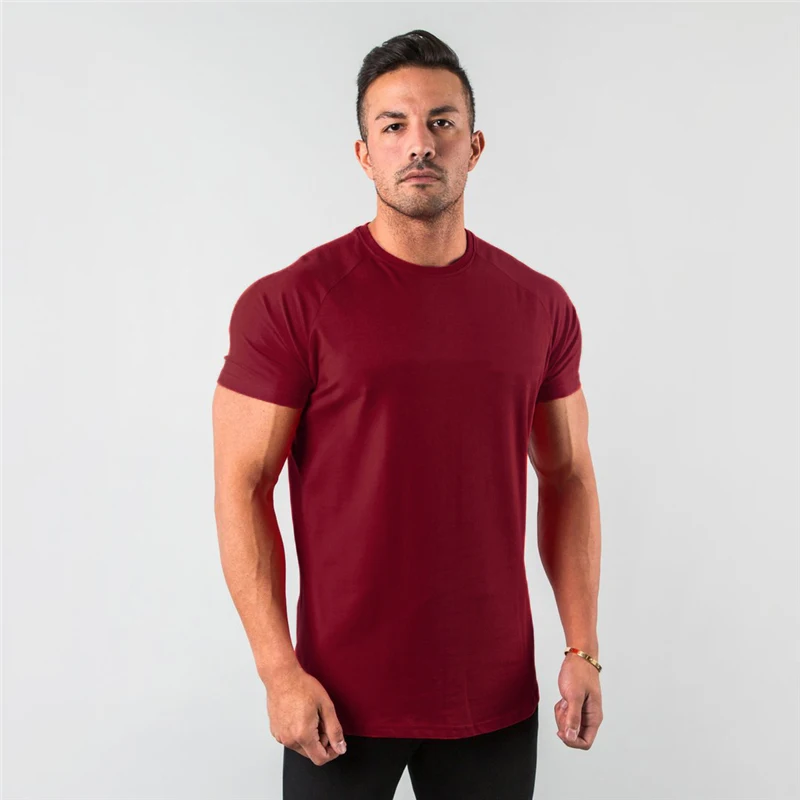Running Tee Shirt Men Fitness T Sports Short Sleeve Muscle Joggers Bodybuilding Tshirt Male Gym Clothing Slim Fit T-Shirt | Спорт и