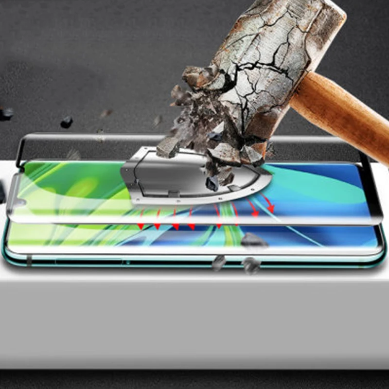 3D изогнутое закаленное стекло для Xiaomi Mi CC9 Pro Полное покрытие 9H Защитная пленка для экрана для Xiaomi Mi CC9 Pro