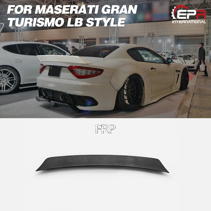 

Car-styling For Maserati Gran Turismo LB Style Fiberglass Rear Spoiler FRP Fiber Glass Trunk Wing Lip Drift Splitter Kit Trim