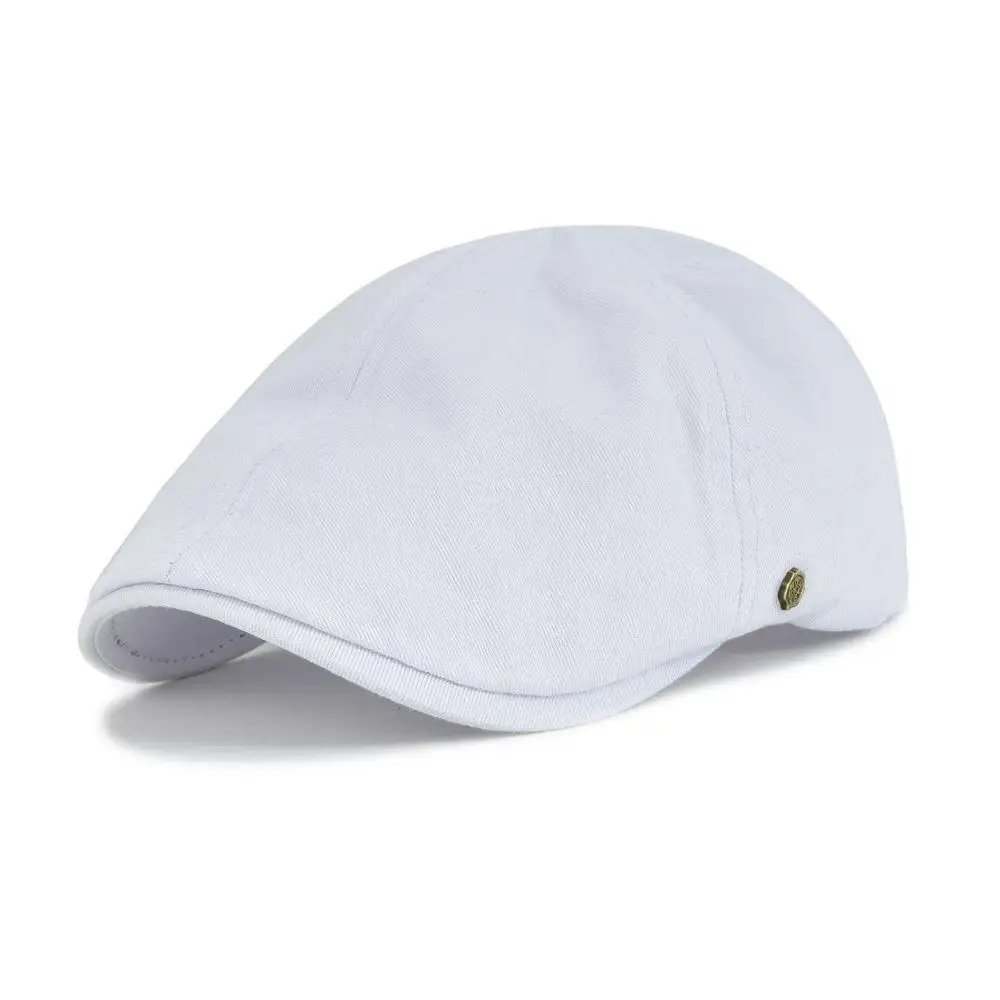 VOBOOM Cotton  Ivy Flat Cap Berets Spring Summer Men Women Solid Casual Driver Retro Male Female Boina 063 5