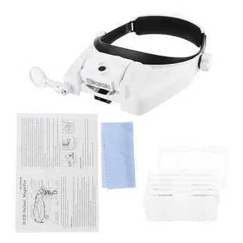 

Headband Magnifier Watchmaker Repair Tool Loupe Led Magnifying Glass Watchmaker Repair Tool with 5 Replaceable Lenses