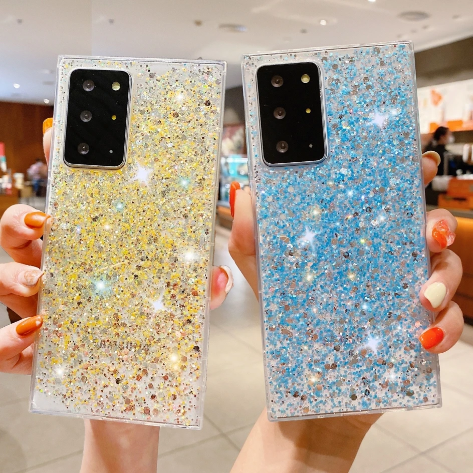 Glitter Sequin Bumper Case voor Xiaomi Redmi Note 10 Pro 5G 9 S 8 A 7 9A 9C K40 Mi 11 Lite 10T POCO X3 NFC M3 Zachte siliconen hoes_voghion.com