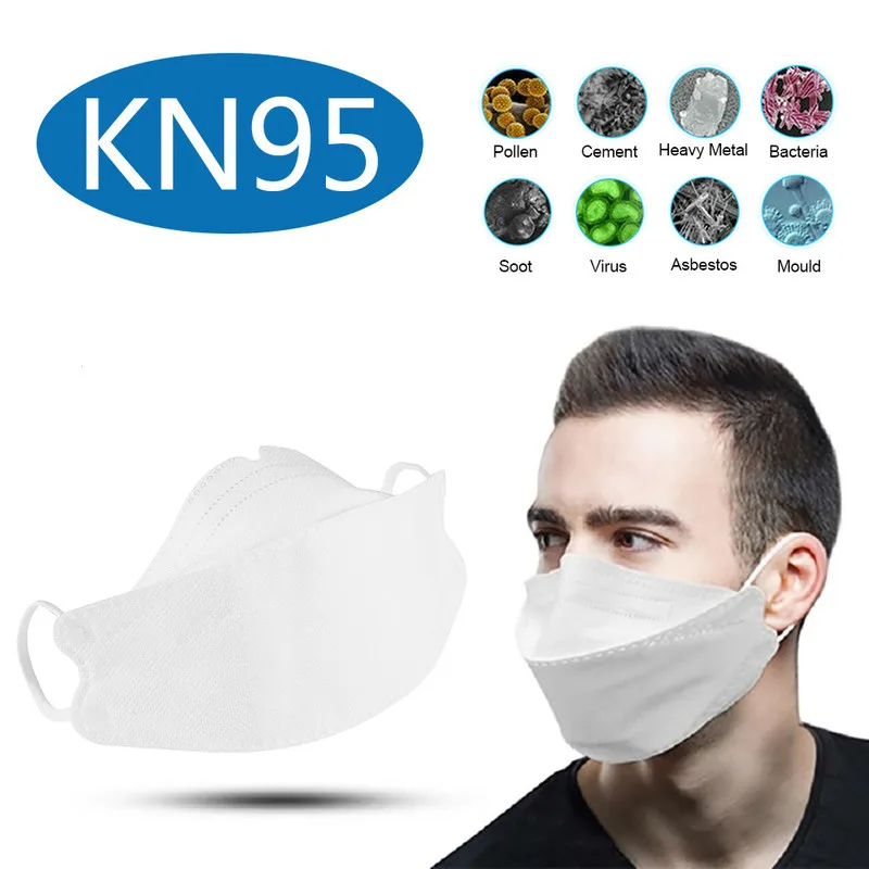 

10/20/50 Pcs KN95 Face Masks 4 Layer Non-woven Breathable Anti Dust Protective Masks Personal Health Care Mouth Nose Covers