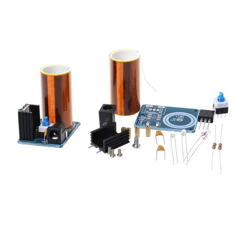 9-12V BD243 Mini Tesla Coil Kit Electronics DIY Parts Wireless Transmission DIY Board Set tesla coil kit