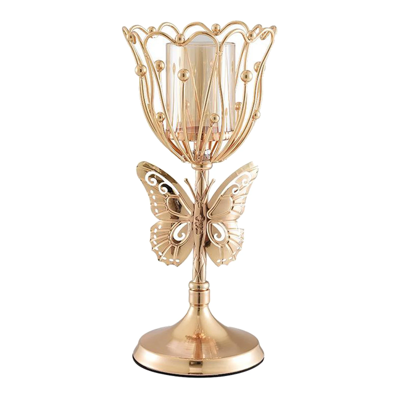 Wedding Gold Candle Holder Table Centerpieces Dinner Xmas Decor Candlestick