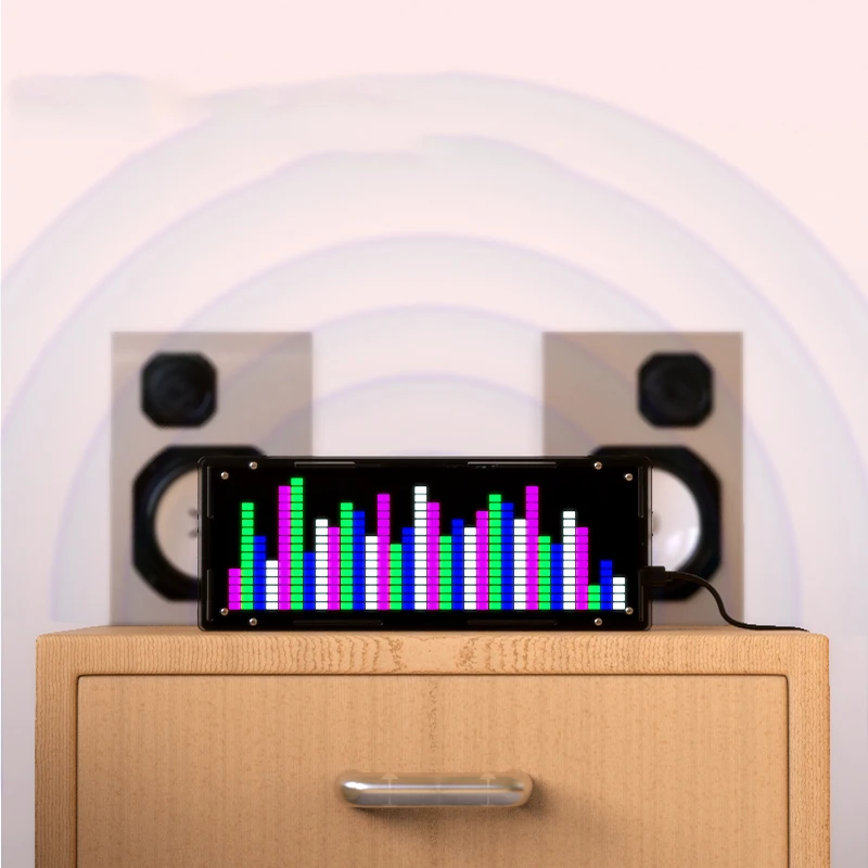 Indicador de Nível Estéreo Música Espectro Relógio Kit Faça Você Mesmo Led Amplificador Áudio Luz vu Meterrhythm Luzes ki dc 5v - Image 2