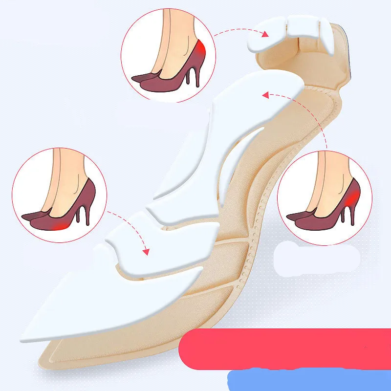 ETya1Pair стельки вставки для женщин девушек пятки дышащие анти скользящие обуви на