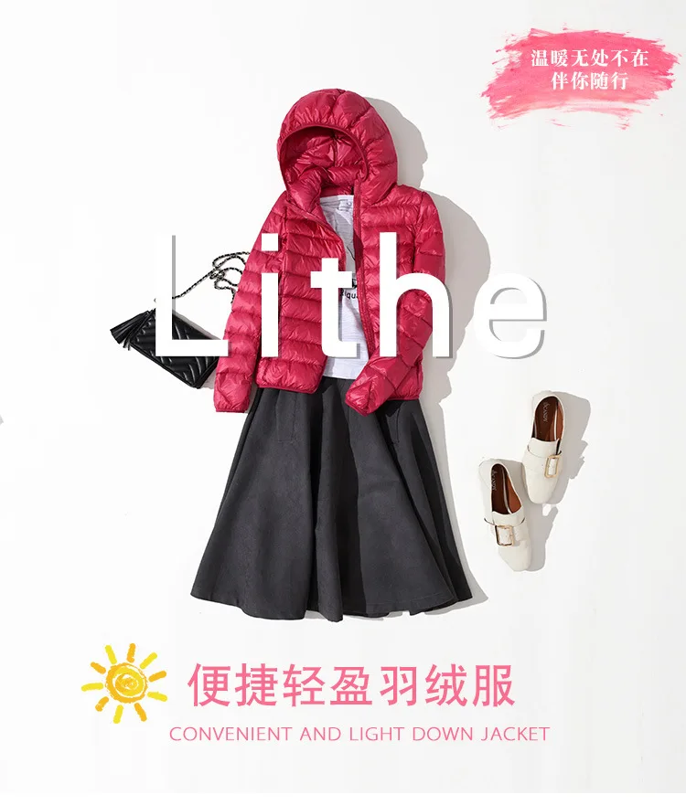 Autumn And Winter New Style Thin Autumn down Jacket Hooded Short Casual Large Size Korean-style Women’s Coat Wholesale 18002