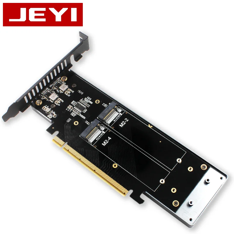 JEYI iHyper Pro m.2 X16 TO 4X NVME PCIE3.0 GEN3 4 * RAID CARD PCI E VROC M.2X16 M2X16 4XX4 RAID|Платы расширения| |