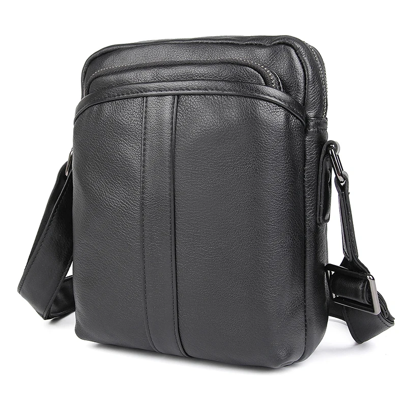 

Cow Leather Men's Messenger Bag Casual Sling Bag Black Natural Women Shoulder Bag 1054A/X