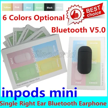 

Inpods One Mini Single Right Ear Earphone Bluetooth 5.0 Wireless Earbuds Hifi Sound Headset Earbuds inpods mini cellphone earbud