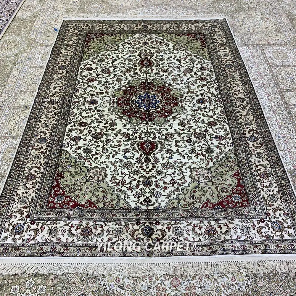 Yilong 5'x7' ручной персидский ковер классический турецкий античный шелковый ковер (HF322B)