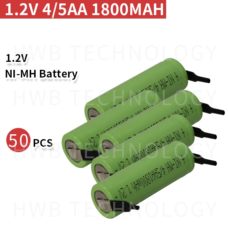 50 шт./лот KX Оригинальный Новый 1 2 в 4/5AA 1800 мАч Ni-Mh 4/5 AA Ni Mh перезаряжаемая батарея с