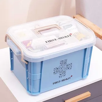 

First Aid Kit Storage Box Medical Boxes Household Multi-layer Medical Box With Handle Portable Storage Medicine Box Organizer