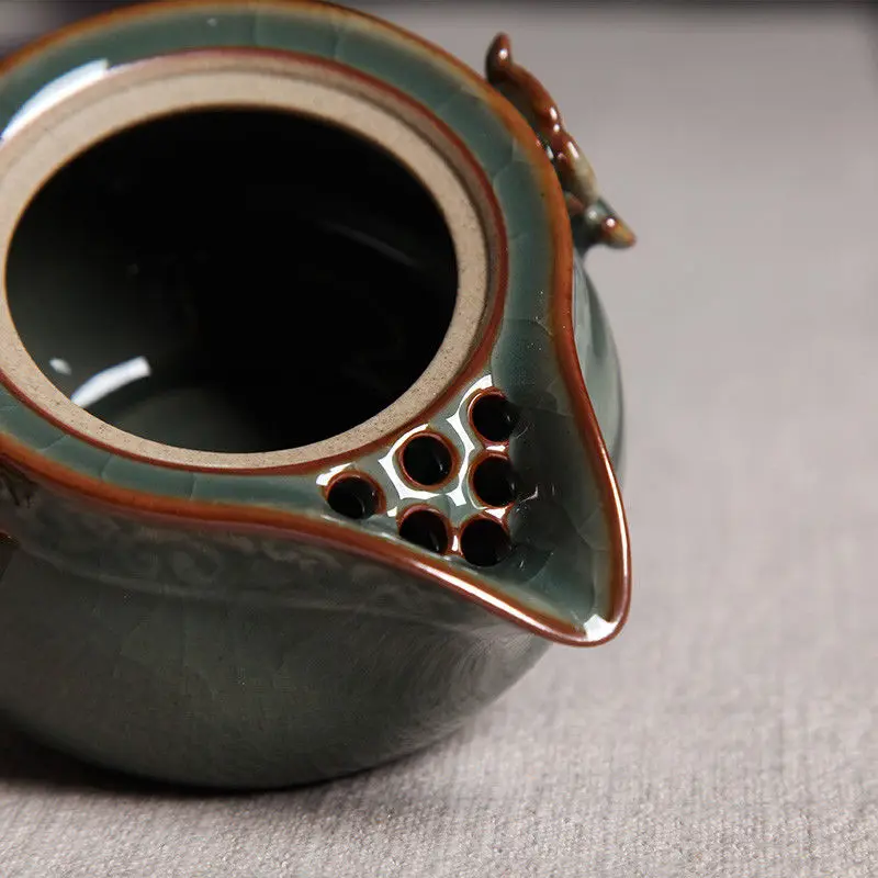 Китайский Longquan Celadon портативный чайный набор кунг-фу чайник и две чайные чашки чайная чашка