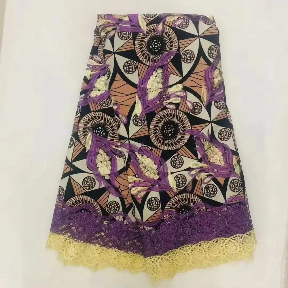 Цена африканская восковая печать хлопок французская кружевная ткань для дерсс высокое качество вышивка восковая кружевная ткань! O-4596