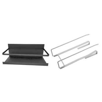 

netic Absorption Storage Rack for Kitchen Black with Kitchen Organizer Tissue Holder Hanging Bathroom White
