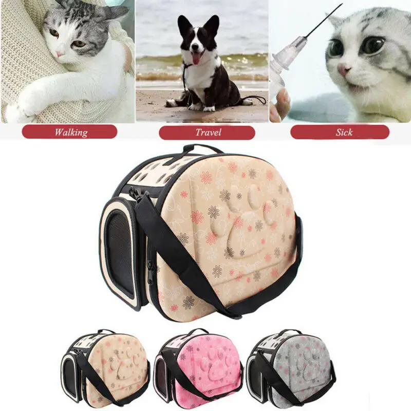 Dog Cat Pet Puppy Fabric Portable Carrier Crate Kennel Bag Cage Folding Travel