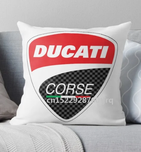 photo color Новинка; Лидер продаж; Ducati Логотип на молнии Подушка Чехол Печать Подушка Чехол хлопок подушки Чехол размером 45*45 см 55X55 см(две стороны - Цвет: photo color