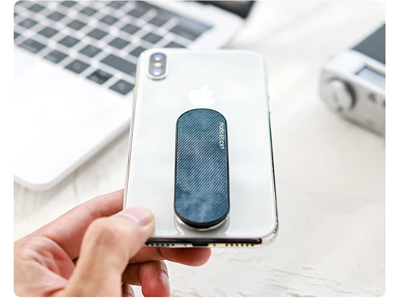phone holder for desk Finger Ring Holder Phone Ring Leather For Mobile Phone Wireless Charger Grip Stand Universal Magnetic Attractable Back Sticker phone stand for desk