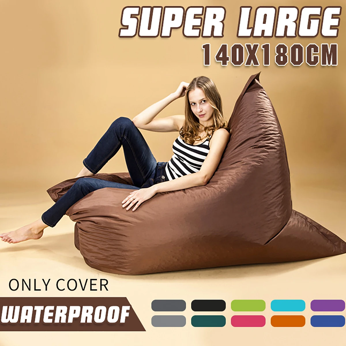 Beanbag диван-стул сумка фокусника чехлы для сидений Zac комфорт Bean сумка покрывало для кровати без наполнения Водонепроницаемый Крытый Beanbag кресло для отдыха