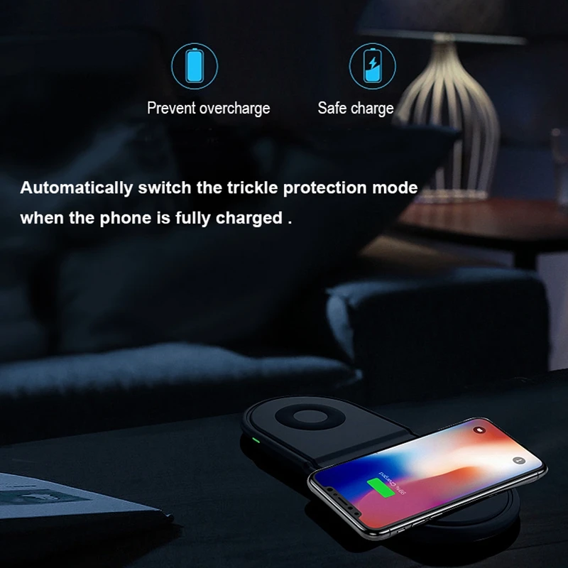 2 в 1 Быстрое беспроводное зарядное устройство для samsung Galaxy Buds ...