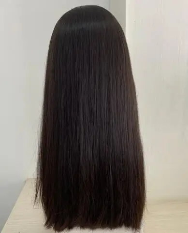 same as picture Ленточный осенний парик, один стиль, 20 дюймов, необработанные волосы, вьющиеся или слегка волнистые, еврейские парики - Цвет: same as picture
