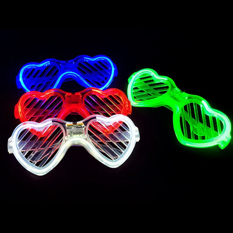 1pc Cool LED Light Up Toys Glow in the Dark Party Supplies Glasses Shutter Shades Neon Flash Christmas New Year Decoration | Дом и сад