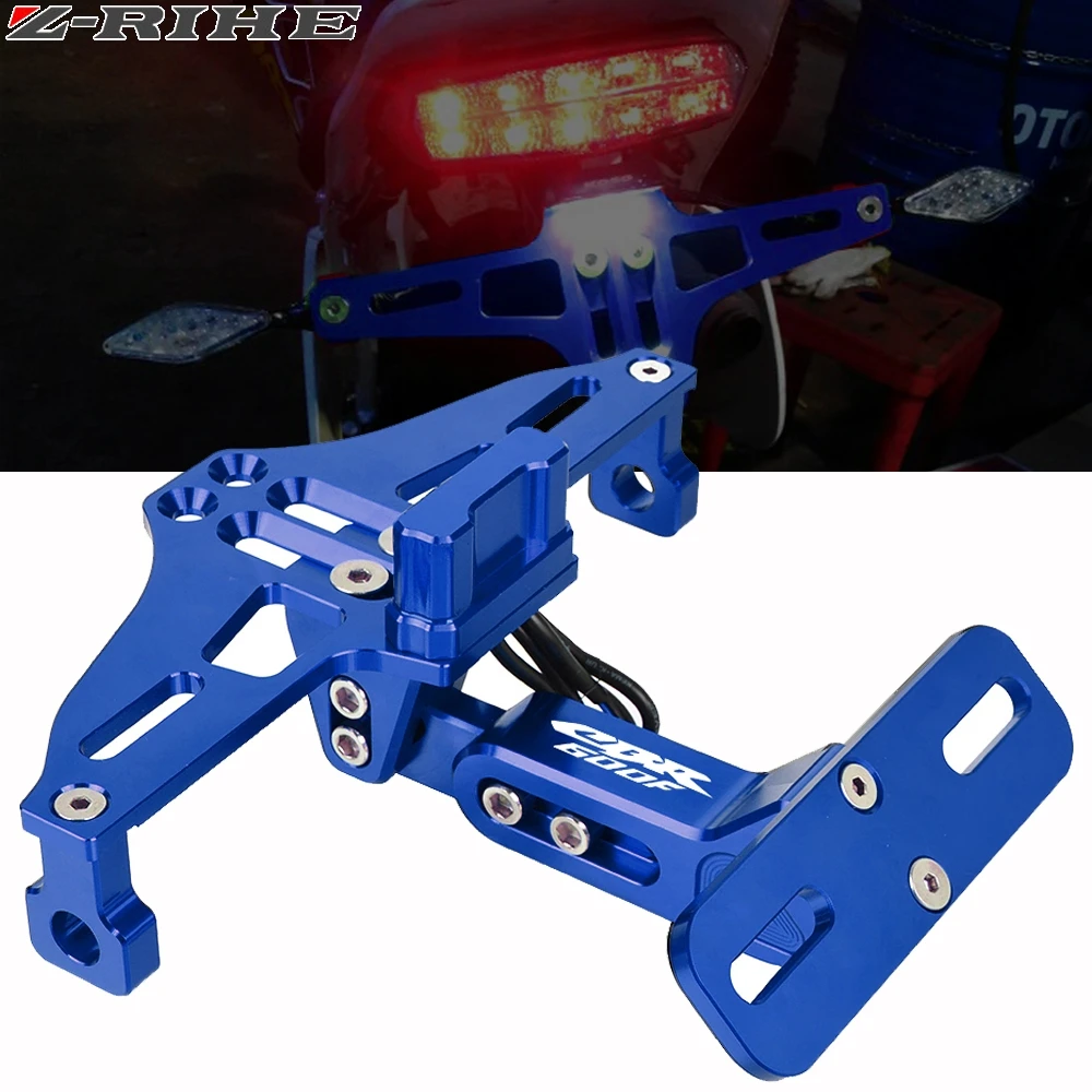 

For honda CBR600 F CBR600F CBR 600 F CBR 600F 1991-2007 Motorcycle Fender Eliminator Adjustable License Plate Holder Bracket LED
