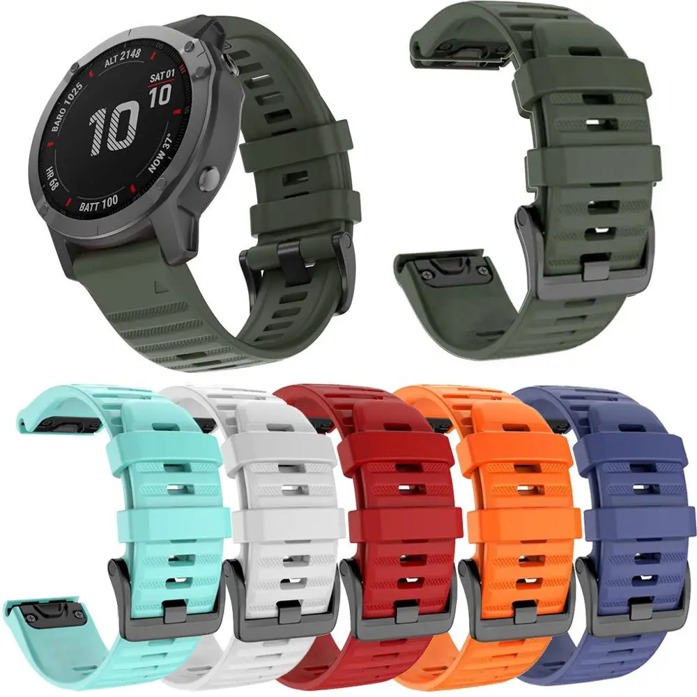 

26 22 20MM Watchband Strap for Garmin Fenix 5X 6X 6 5 5S Plus 3 3HR Watch Quick Release Silicone Easyfit Wrist Band Strap