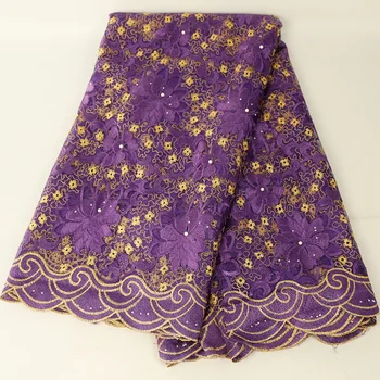 

African Flower Lace Fabric with pearl 2020 High Quality Lace African Guipure Cord Lace Embroidery Nigerian Wedding Lace Fabric