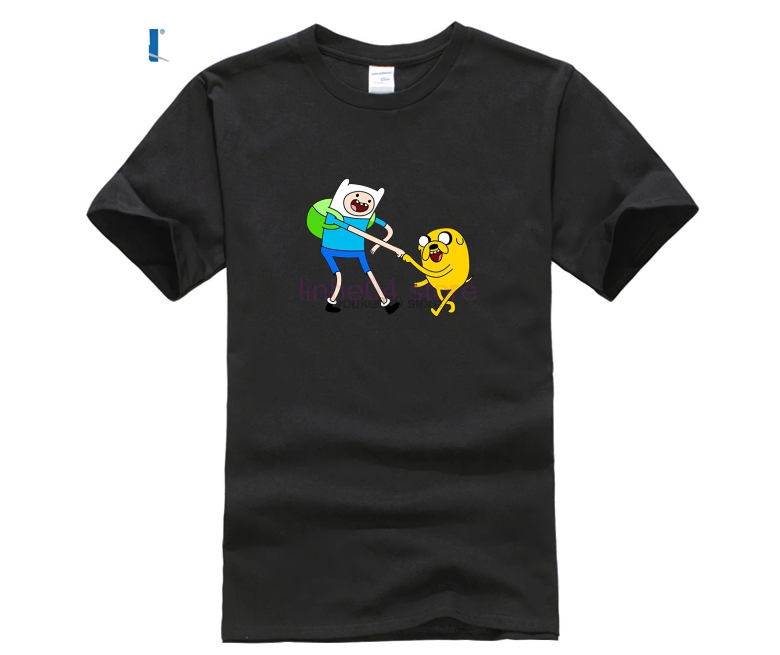 Футболки с 3D-принтом Finn and Jake on own acid trip унисекс лето 2019 | Мужская одежда