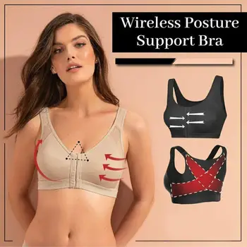 

Posture Corrector Lift Up Corset Bra Women Shockproof Sports Fitness Support Vest Bras Female Back Cross Breathable Underwear