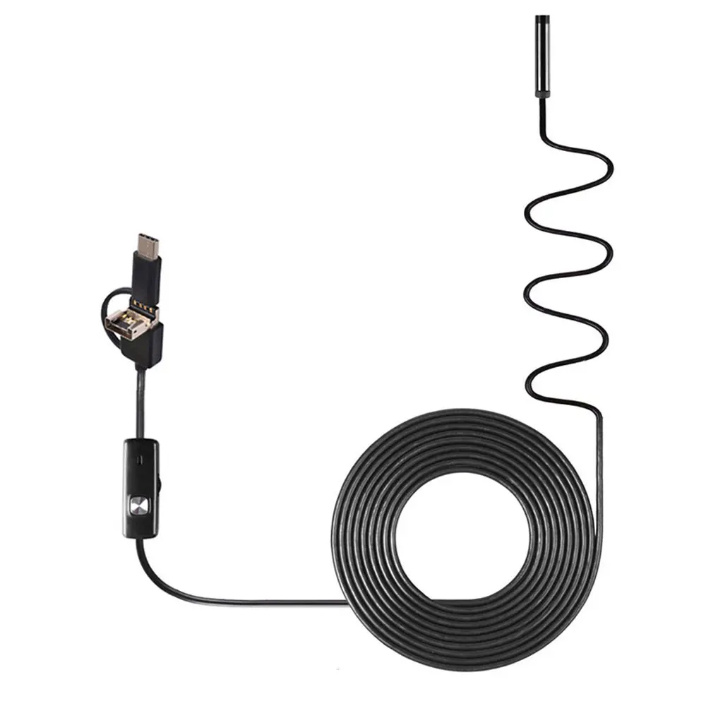 Эндоскоп 7 мм бороскоп 7 мм Wifi эндоскоп Micro USB TYPE-C для Andriod телефона HD камера со светодиодный Водонепроницаемый Бороскоп
