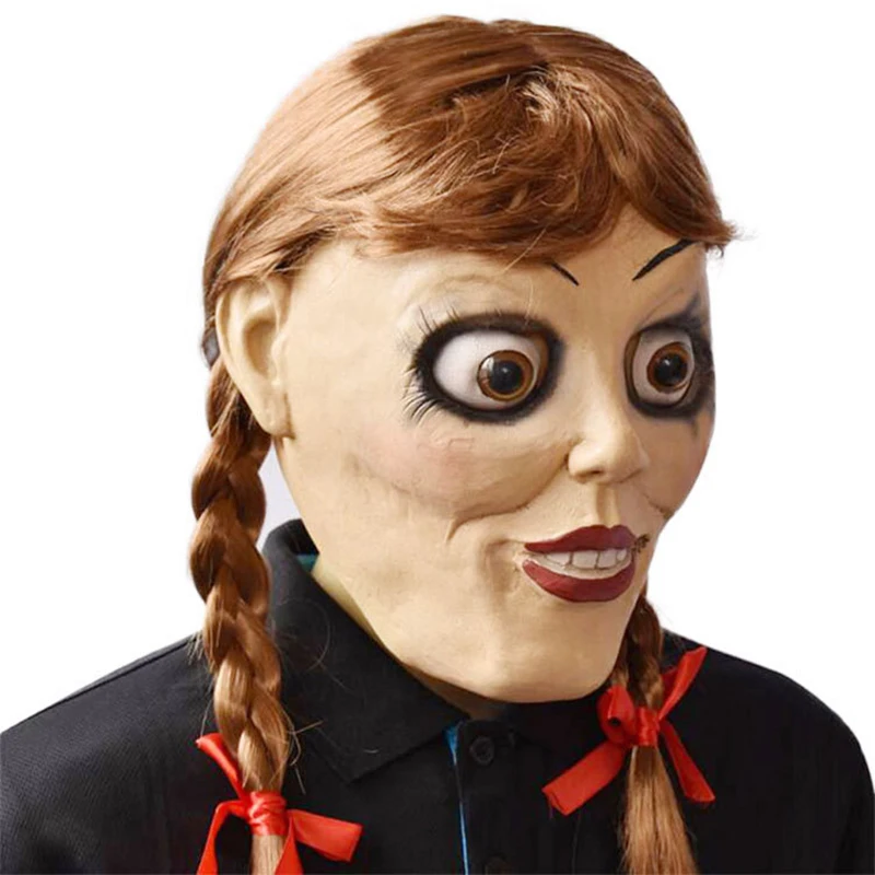 Annabelle подходит для дома Хэллоуина маски костюмированной вечеринки латекс
