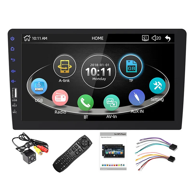 Автомобильный радиоприемник 1 комплект 12 в пост. Тока 2 DIN 9 дюймов Android Bluetooth Wi-Fi USB FM